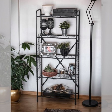 Riiul metall must 69x35x160 cm | FreshDesign.ee