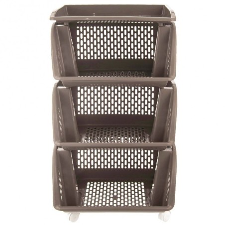 Ratastel riiul panipaik 39x28x65 cm, hall