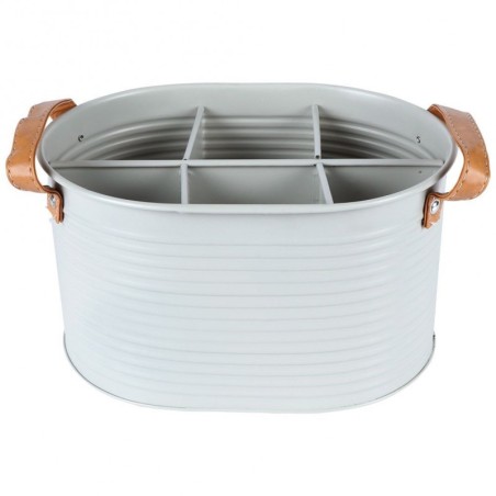 Pudelikorv, metall, valge | FreshDesign.ee