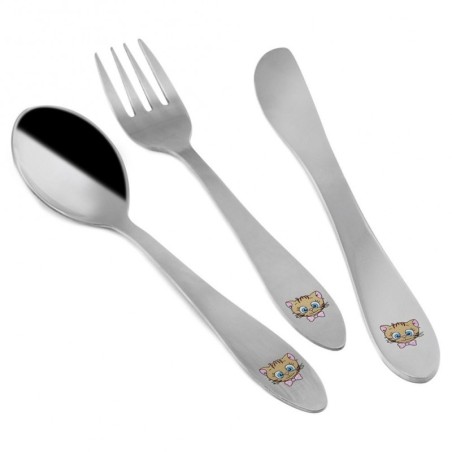 Laste söögiriistade komplekt, kiisu