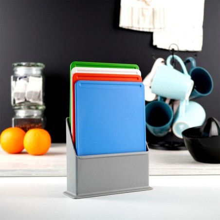 Lõikelaudade komplekt hoidjaga 20x15 cm 4 tk | FreshDesign.ee