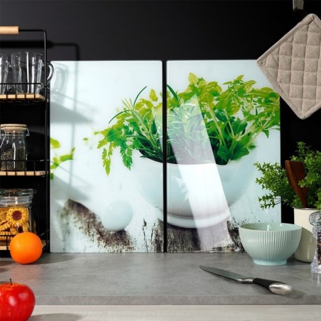 Pliidiplaadi kaitse / lõikelaud klaas, 2 tk. | FreshDesign.ee