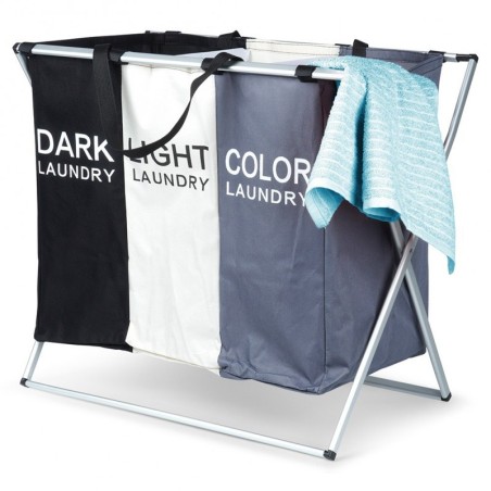 Pesukorv kokkupandav 3 sahtliga,105 l | FreshDesign.ee