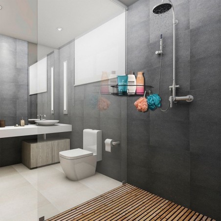 Vannitoa dušši nurgariiul, metall, must | FreshDesign.ee