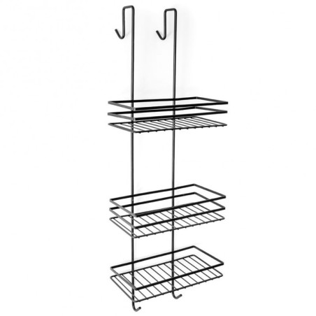 Vannitoa dušši riiul, must metall | FreshDesign.ee