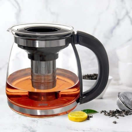 Kuumuskindlast klaasist teekann koos teetõmmisega 1, 73 liitrit