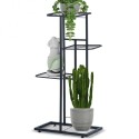 Lillepostament 4 tasandiga, 80 cm, metall must | FreshDesign.ee