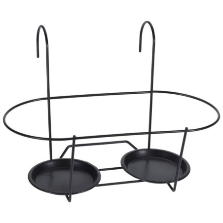 Riputatav lillepoti alus, must metall | FreshDesign.ee