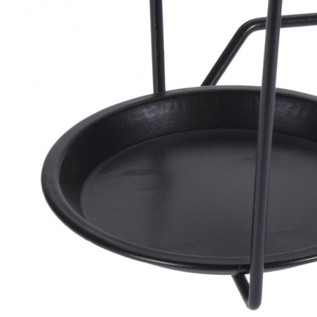 Riputatav lillepoti alus, must metall | FreshDesign.ee