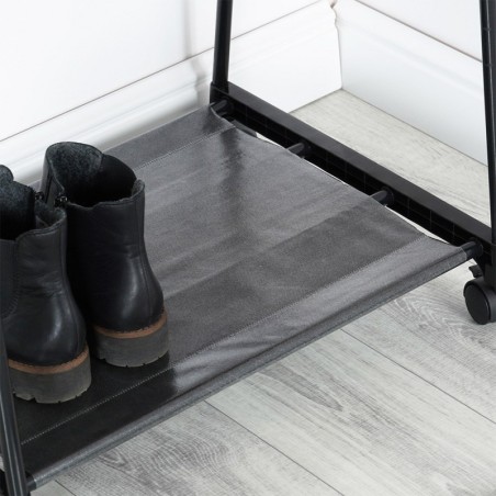 Riidestange riidenagi must ratastel 88x44x160 cm | FreshDesign.ee