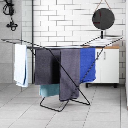 Kokkupandav riidekuivatusrest 181 cm, must | FreshDesign.ee