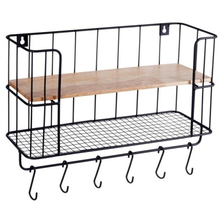 Maitseainete riiul, must metall, 41x12x25.5 cm | FreshDesign.ee