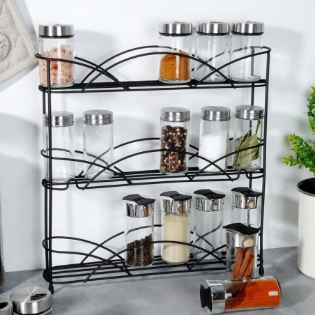 Maitseainete riiul, must, metall, 33.5x6.5... | FreshDesign.ee