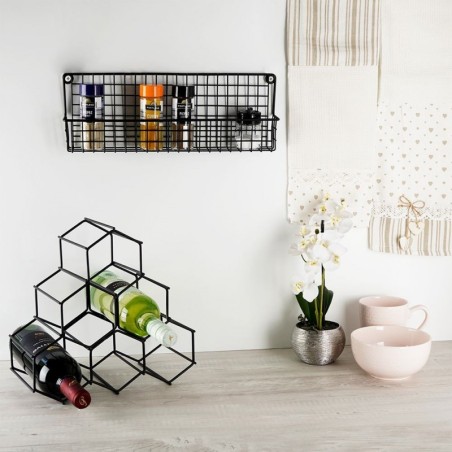 Maitseainete riiul, must metall | FreshDesign.ee