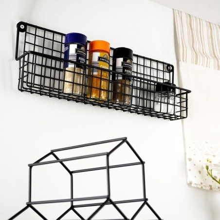 Maitseainete riiul, must metall | FreshDesign.ee