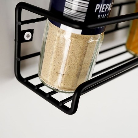 Maitseainete riiul, must metall | FreshDesign.ee