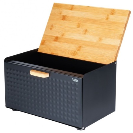 Leivakast must ja puit 35.5x22x20.5 cm