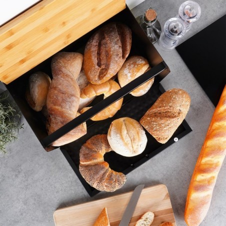 Leivakast must ja puit 35.5x22x20.5 cm | FreshDesign.ee