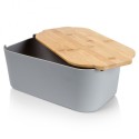 Leivakast lõikelauaga hall 33x18.5x12 cm | FreshDesign.ee