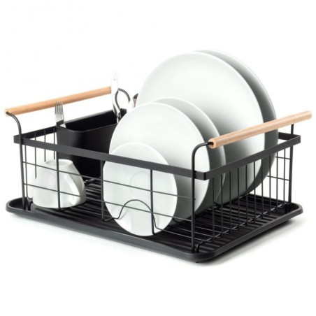 Nõuderest kuivatusrest, must, 42.5x29.5x19 cm | FreshDesign.ee