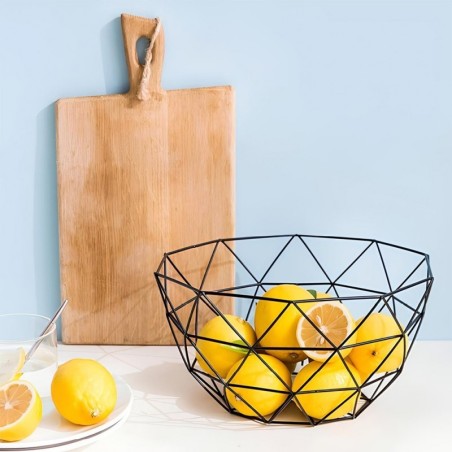 Puuviljakorv konksuga, must, metall | FreshDesign.ee