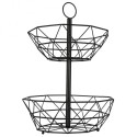 Kahe tasandiline puuviljakorv, metall, must | FreshDesign.ee