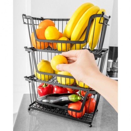 Metallist ladustatav korv, must | FreshDesign.ee