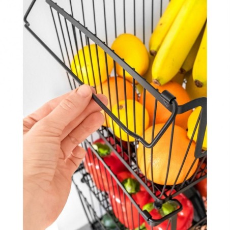 Metallist ladustatav korv, must | FreshDesign.ee