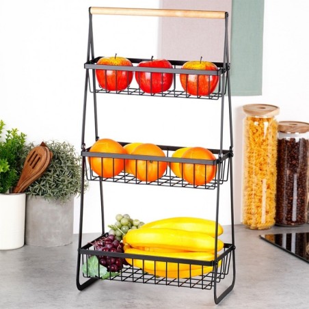 Kolme korruseline puuviljakorv | FreshDesign.ee