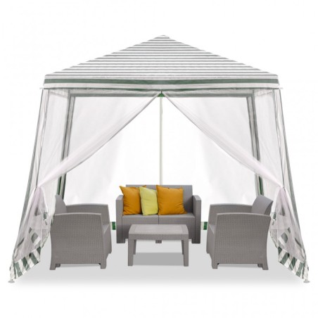 Aiapaviljon varikatus sääsevõrguga valge 3 x 3 m | FreshDesign.ee