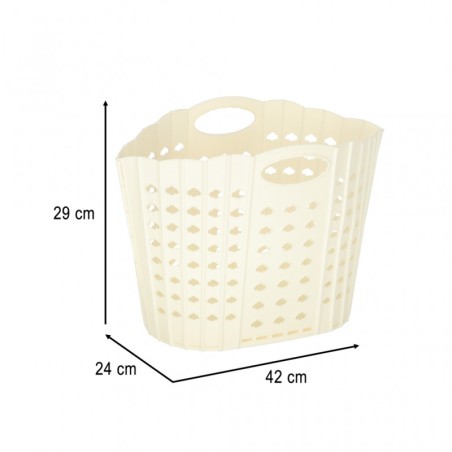 Kokkuvolditav plastik pesukorv, kreem | FreshDesign.ee