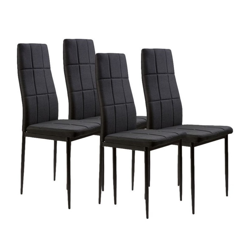 Polsterdatud söögitoolid, 4 tk, must | FreshDesign.ee