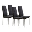 Polsterdatud söögitoolid, 4 tk, must | FreshDesign.ee
