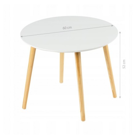 Moderne kohvilaud 60 cm, valge | FreshDesign.ee
