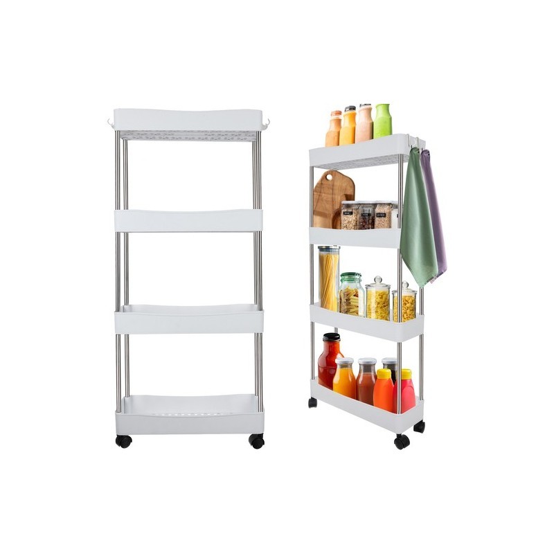 Ratastel riiul, valge | FreshDesign.ee