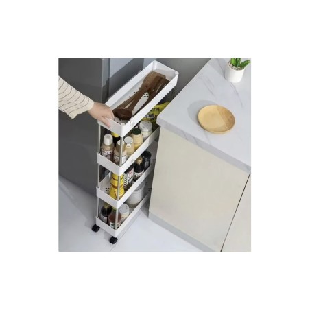 Ratastel riiul, valge | FreshDesign.ee