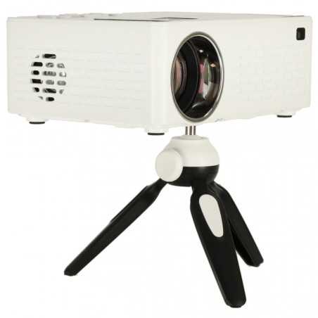 Kaasaskantav projektor LED TFT LCD 16:9 1920x1080 USB 20W valge + statiiv