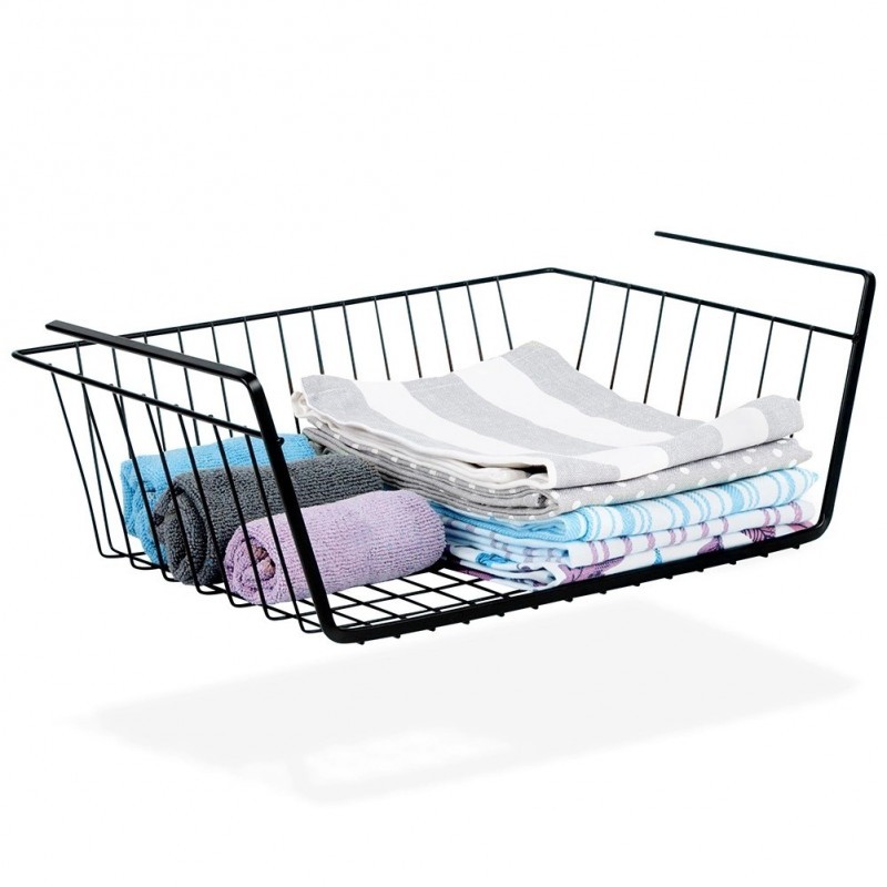 Metallist rippkorv riiuli all, must, 40,5x... | FreshDesign.ee