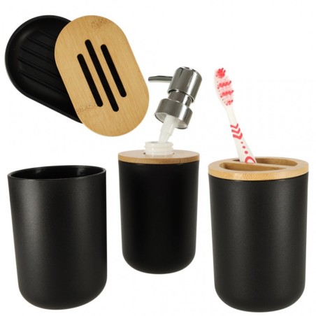 Vannitoa tarvikute komplekt 6 osaline, must