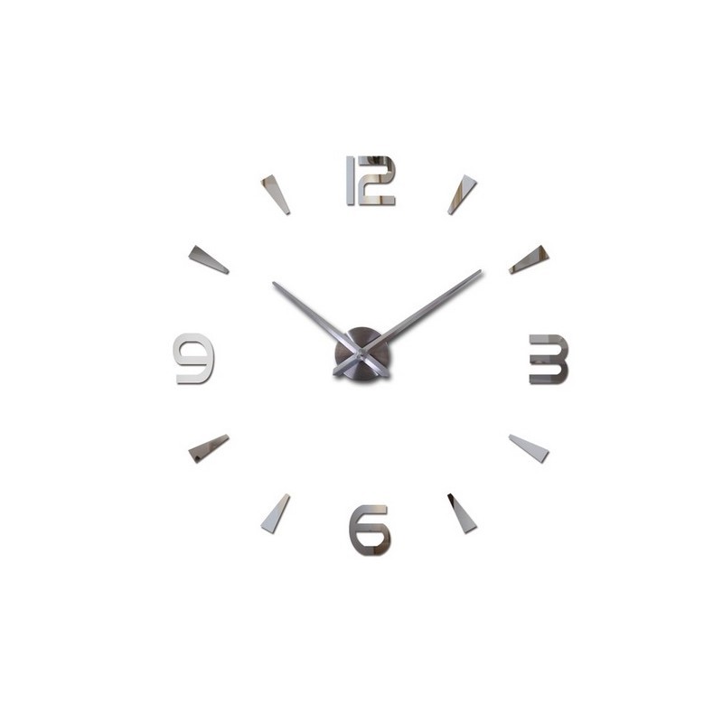 Suur seinakell 80-120 cm, hõbe, 4 numbrit | FreshDesign.ee