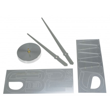 Suur seinakell 80-120 cm, hõbe, 4 numbrit