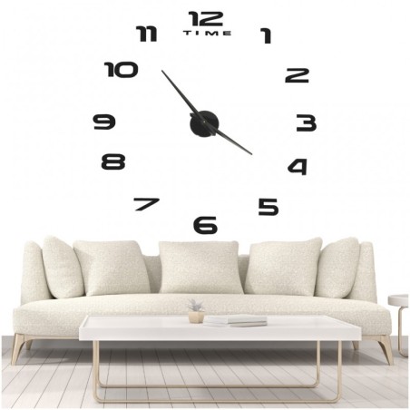 Suur seinakell 80-120 cm, must, 12 numbrit | FreshDesign.ee