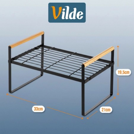 Metallist köögiriiul, must, 33x21x19,5 cm | FreshDesign.ee