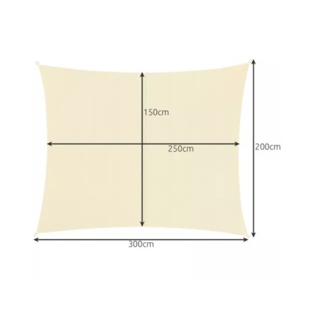 Puri päikesevari 3x2m - beež