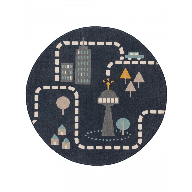 Lastetoa vaip Juno sinine Ø 120 cm Ümmargune | FreshDesign.ee