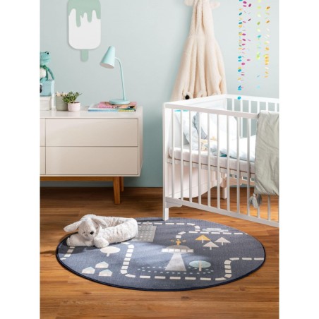 Lastetoa vaip Juno sinine Ø 120 cm Ümmargune