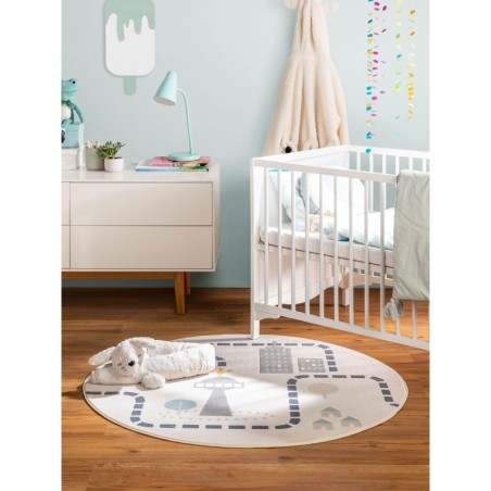 Lastetoa vaip Juno beež Ø 120 cm Ümmargune