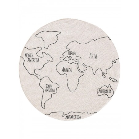 Lastetoa vaip World Map Valge/must 115 cm ... | FreshDesign.ee