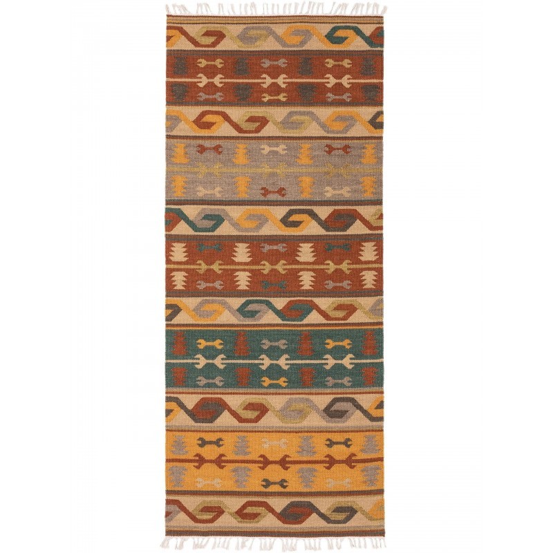 Käsitsi kootud Kelim Zohra värviline 80x200 cm | FreshDesign.ee