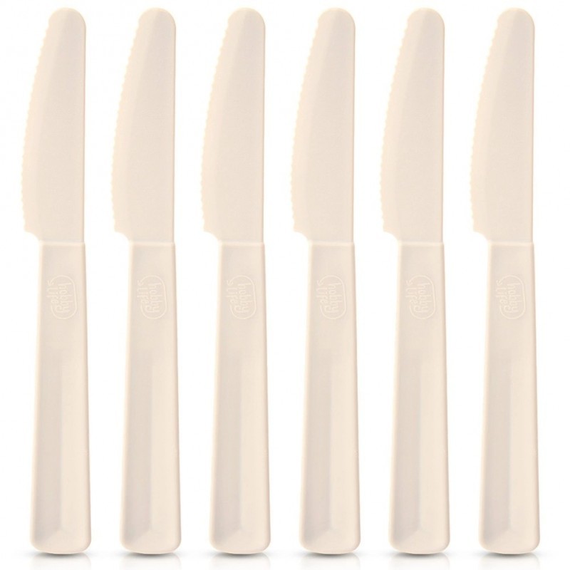 Kreemjas plastikust lauanoad SANDY 6 tk. | FreshDesign.ee